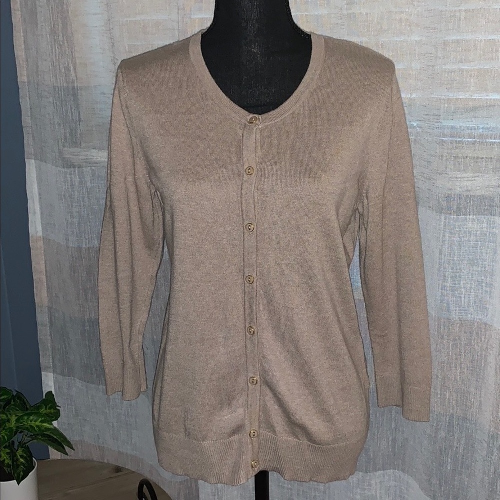 New York & Co Tan Cardigan